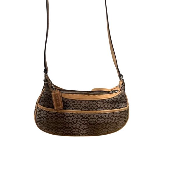 Coach Handbags - Sold! Coach Signature Canvas Shoulder Bag Brown